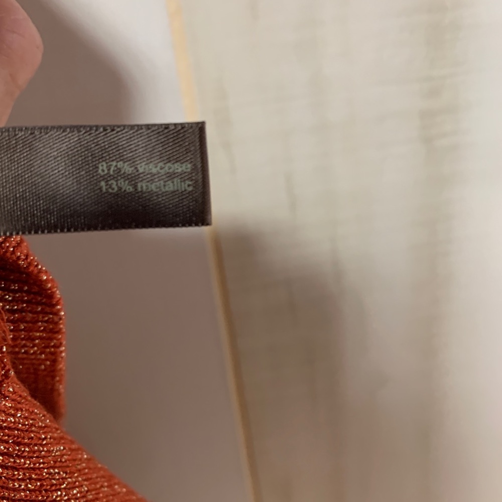 The Limited Orange + Gold Metallic Sweater XL Top - Picture 4 of 5